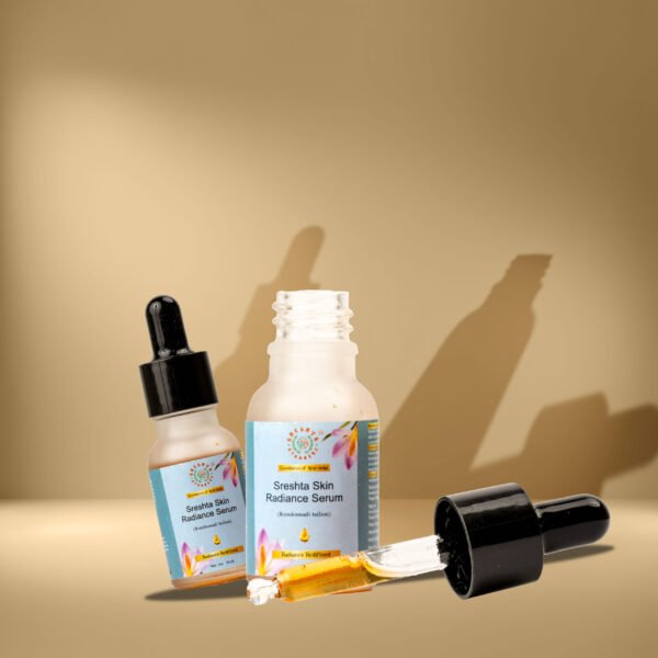 Sreshta Radiance glow serum 15ml | Ayurvedic Radiance glow serum for Men & Women | Reduces fine lines and wrinkles, Hyperpigmentation and blemishes, darkspots - Image 4