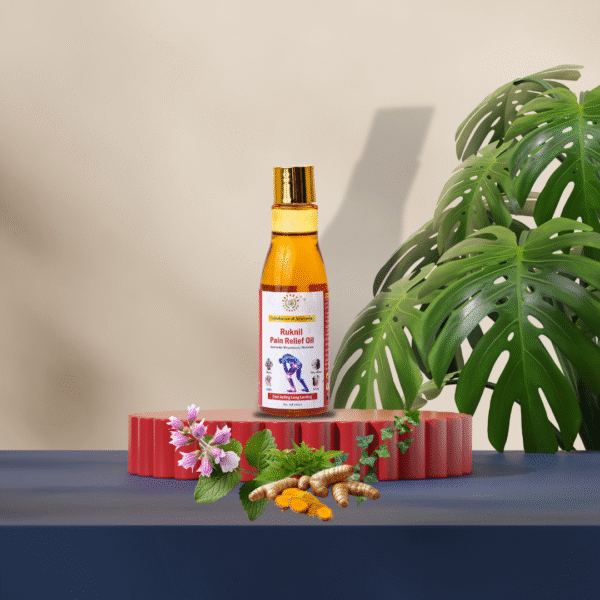 Ruknil Pian Relief Oil for Back, Knee,Ankle and Shoulder 100ml | Ayurvedic Pian Relief Oil for both Men & Women | Relieves swelling & pain in joints - Image 2