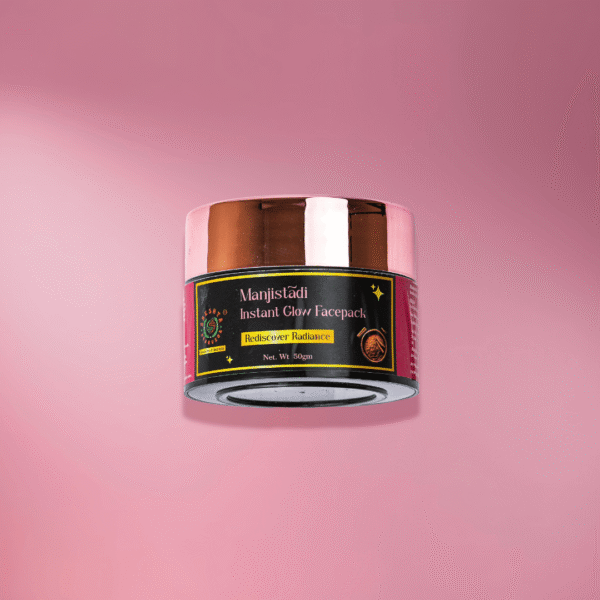Manjistadi Instant Glow Facepack 50 gm | Reduces dullness on Skin | Authentic Ayurvedic Varnya Herbs | Provides Natural Glow - Image 4