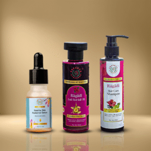 Sreshta Skin Radiance Serum + Ragadi Anti HairFall Oil + Ragadi Hair Care Shampoo